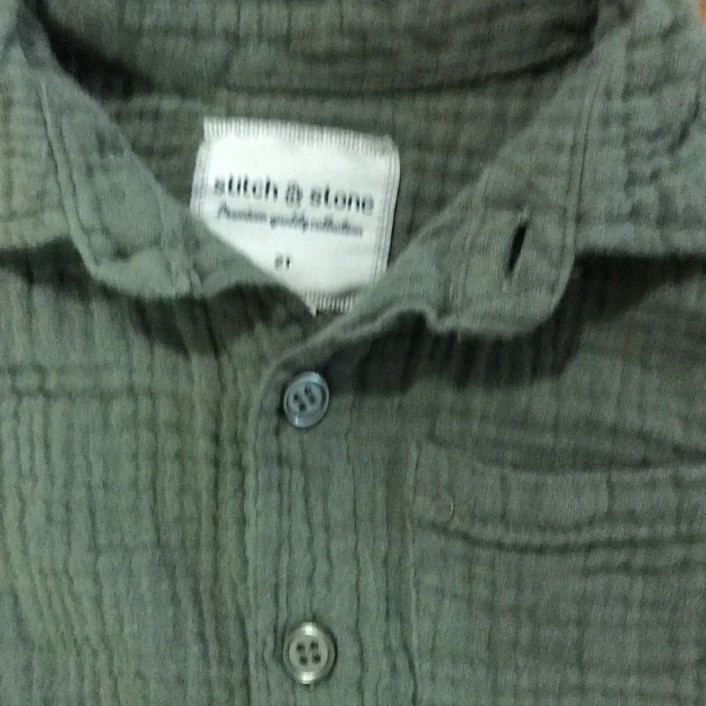 Stitch % Stone soft olive